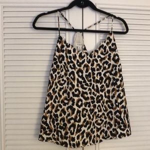 JCrew Scalloped Leopard Tank